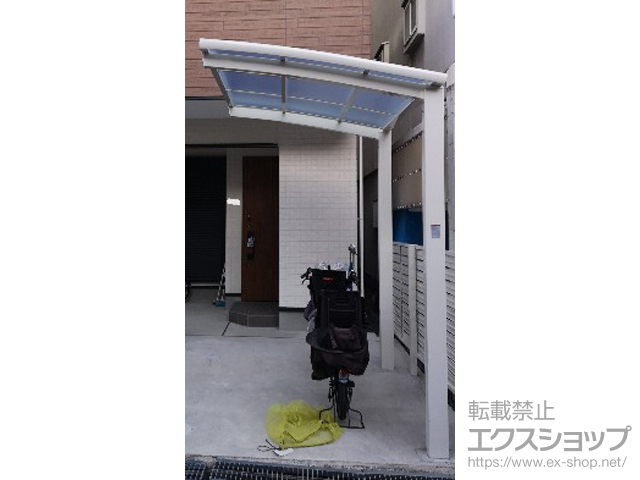 大阪府東大阪市ののサイクルポート・駐輪場 ネスカRミニ (ラウンドスタイル) 積雪〜20cm対応 施工例