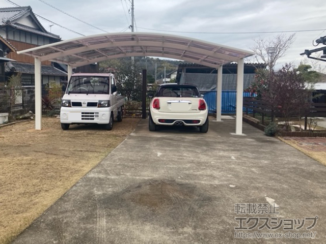 愛媛県今治市ののカーポート アリュース ツイン　積雪〜20cm対応 施工例
