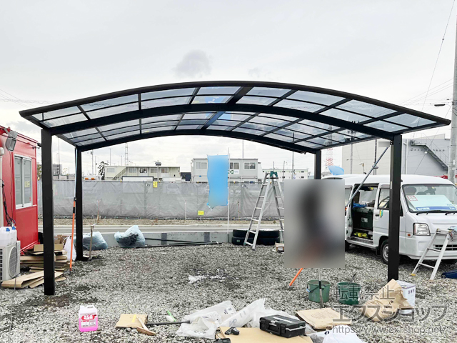 宮城県仙台市ののカーポート プレシオスポート ワイド 積雪〜20cm対応 施工例