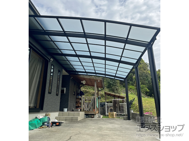 長崎県佐世保市ののカーポート アリュース ベーカ 延長　積雪〜20cm対応 施工例