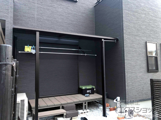 福岡県北九州市ののテラス屋根 ソラリア F型 テラスタイプ 単体 積雪〜20cm対応 施工例