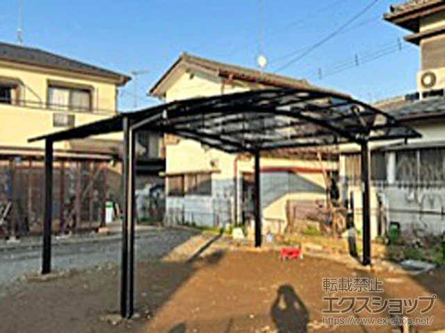 茨城県古河市のYKKAPのカーポート アリュース ツイン　積雪～20cm対応 施工例