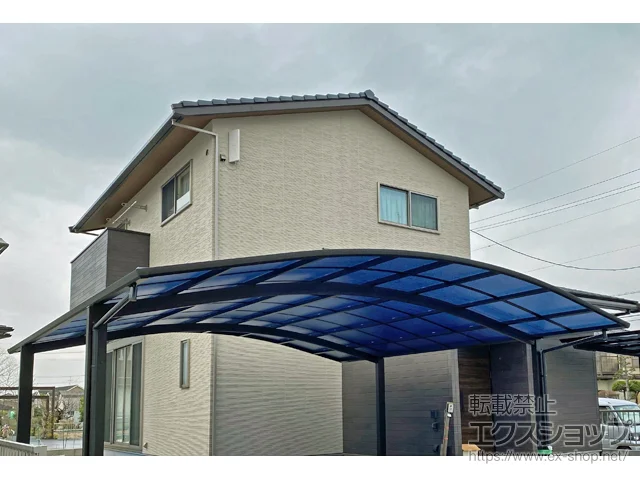 岡山県岡山市のYKKAPのカーポート アリュース ツイン　積雪～20cm対応 施工例
