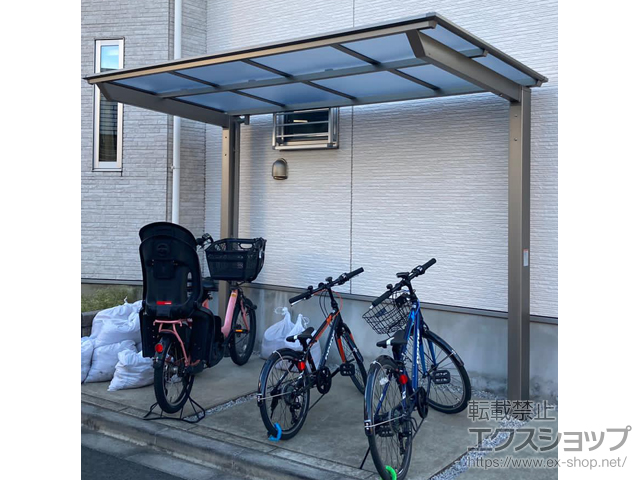 東京都世田谷区ののサイクルポート・駐輪場 ネスカFミニ (フラットスタイル) 積雪〜20cm対応 施工例