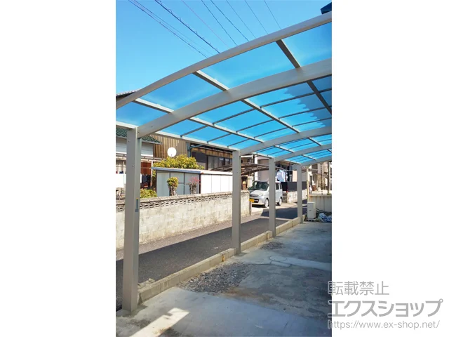 三重県鈴鹿市ののテラス屋根、カーポート アリュース 縦連棟　積雪～20cm対応 施工例