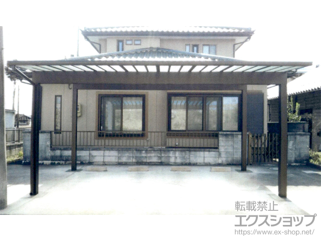 福島県伊達市ののカーポート エフルージュ ツイン50 積雪〜50cm対応 施工例