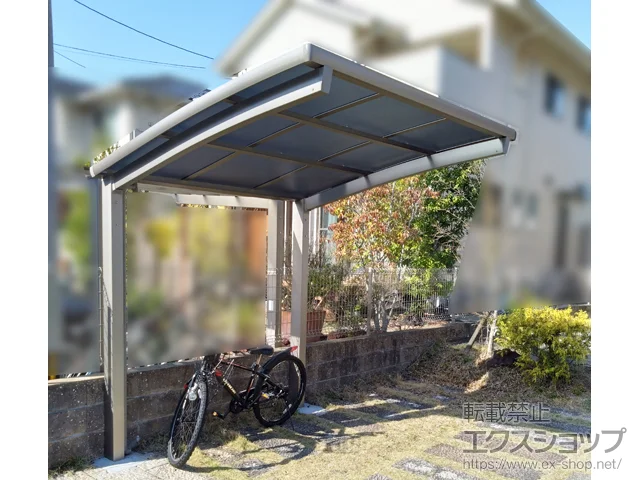 福岡県筑紫野市のLIXIL(リクシル)のサイクルポート・自転車置き場 ネスカRミニ (ラウンドスタイル) 積雪～20cm対応 施工例