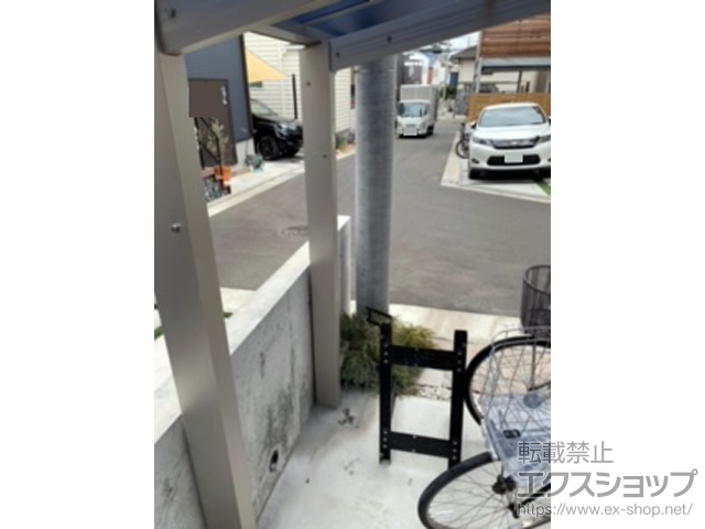 神奈川県茅ヶ崎市ののサイクルポート・駐輪場 プレシオスポート ミニ 積雪〜20cm対応 施工例