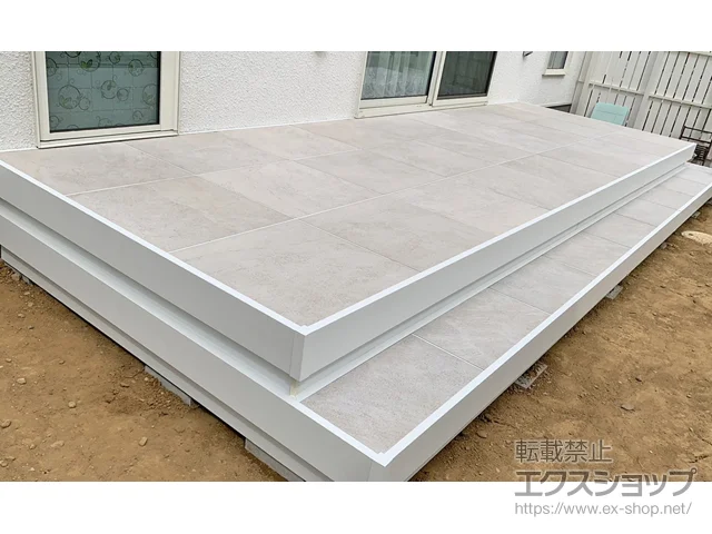 千葉県四街道市のLIXIL リクシル(TOEX)のウッドデッキ タイルデッキ 施工例