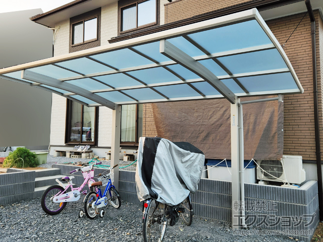 栃木県栃木市ののサイクルポート・駐輪場 アリュースミニ 積雪〜20cm対応 施工例