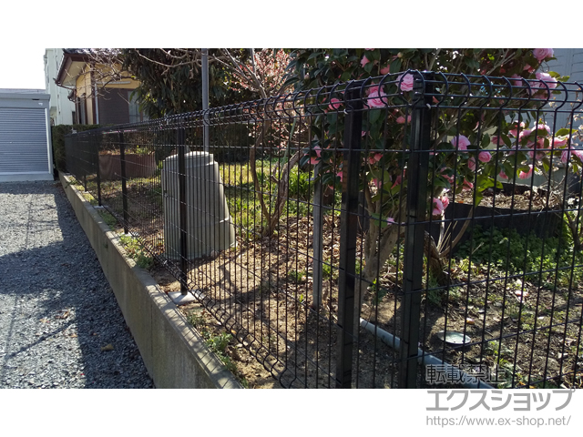 福島県郡山市ののフェンス・柵 イーネットフェンス 3F型 自由柱施工 施工例