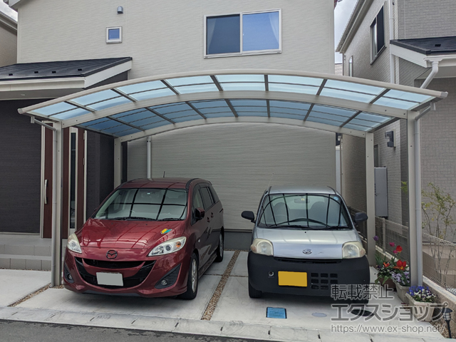 滋賀県大津市ののカーポート アリュース ツイン　積雪〜20cm対応 施工例