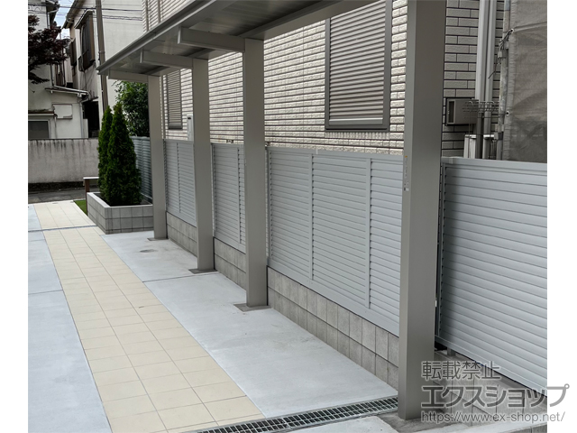 東京都目黒区ののサイクルポート・駐輪場 ルシアスサイクルポート 縦連棟 プラチナステン 施工例