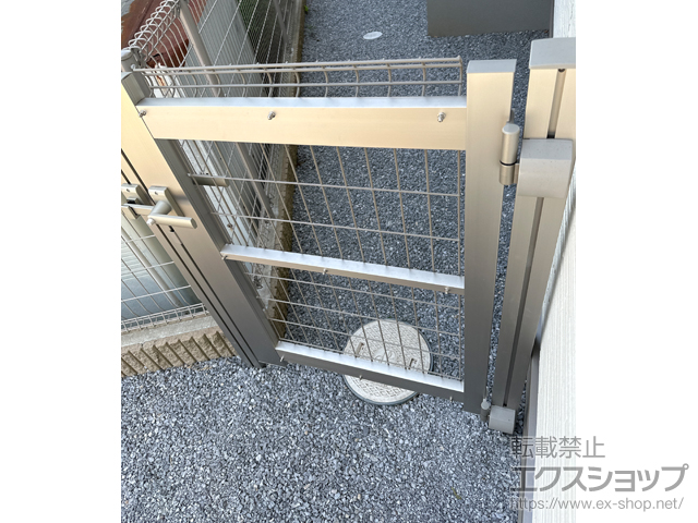 栃木県小山市のの門扉 イーネット門扉A1型 片開き　門柱使用 施工例