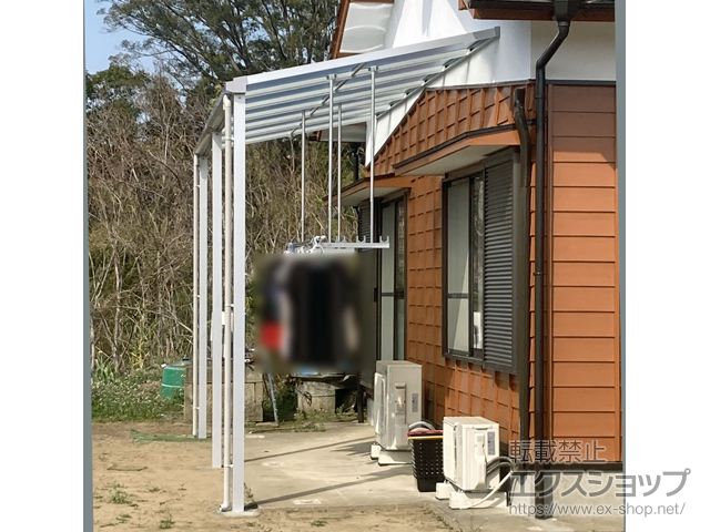 宮崎県宮崎市ののテラス屋根 ソラリア F型 テラスタイプ 連棟 積雪〜20cm対応 施工例