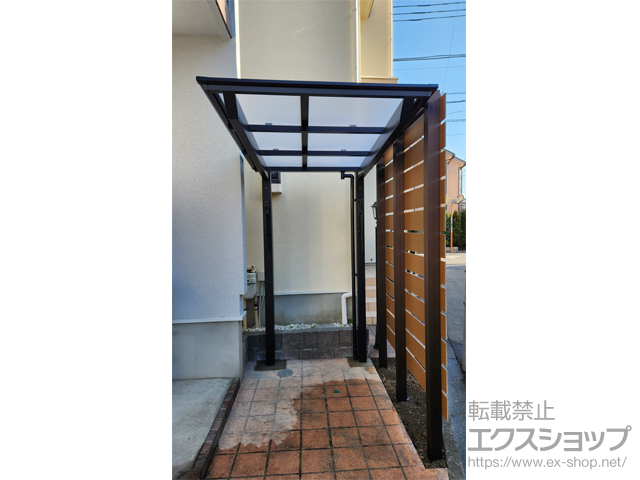 神奈川県相模原市ののサイクルポート・駐輪場 ネスカFミニ (フラットスタイル) 積雪〜20cm対応 施工例