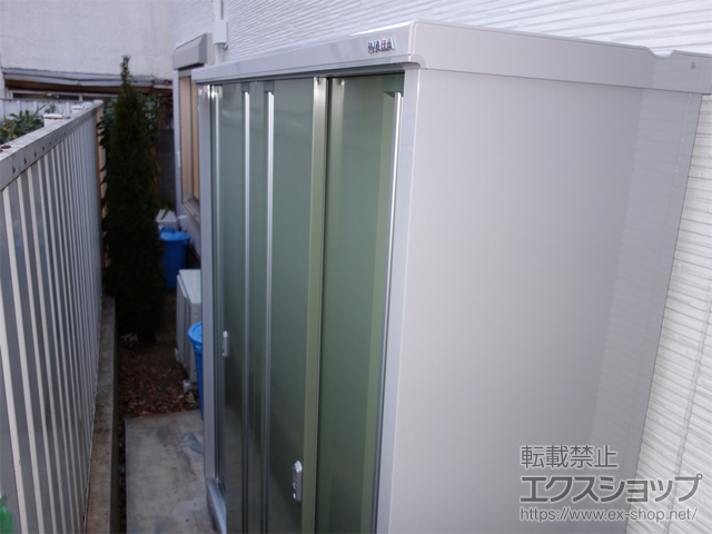 東京都目黒区のの物置・屋外倉庫 シンプリー 一般型 1940×515×1903 MJX-195E-JG 施工例