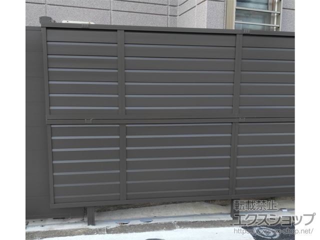 東京都大田区ののフェンス・柵 フェンスAB YL2型 横ルーバー2 フリーポールタイプ 施工例