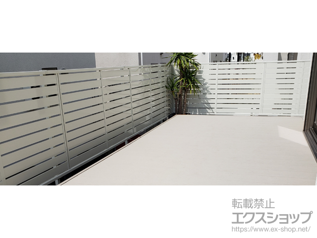 東京都町田市ののフェンス・柵 シンプレオフェンスSY1F型 横スリット 自由柱施工 施工例