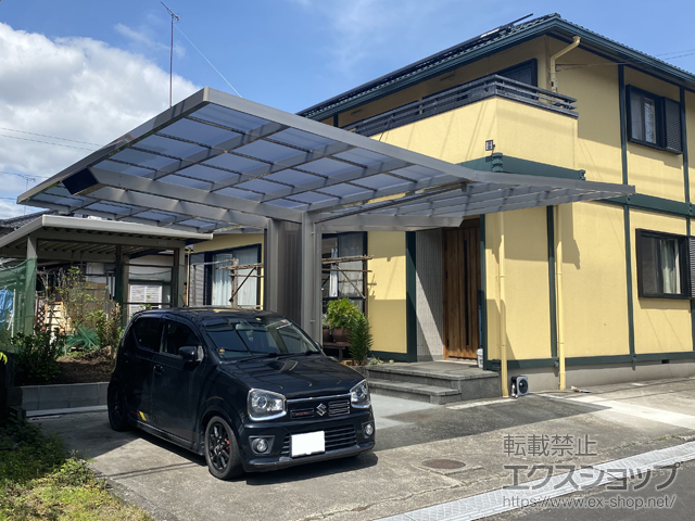 静岡県富士宮市ののカーポート マイポートneo Y合掌 積雪〜20cm対応 施工例