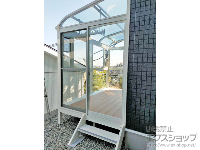 兵庫県川西市ののテラス囲い・サンルーム サニージュ R型 床納まり ランマ無 積雪〜20cm対応 施工例