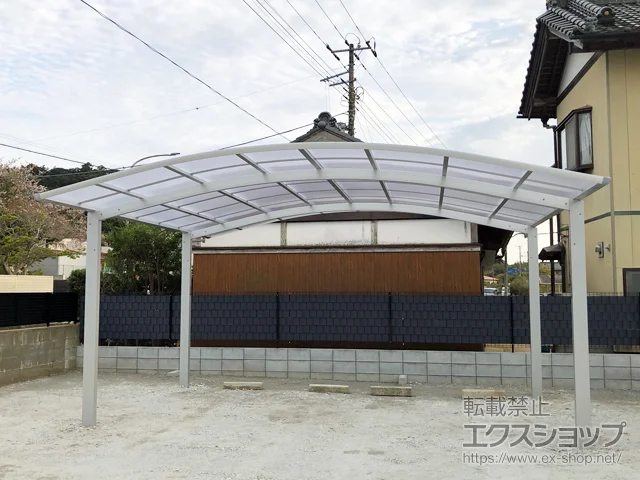 千葉県旭市のYKKAPのカーポート アリュース ツイン　積雪～20cm対応 施工例