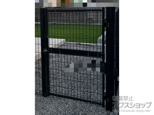 北海道室蘭市ののフェンス・柵・塀、門扉 ハイグリッド門扉N8型 片開き　柱使用 施工例