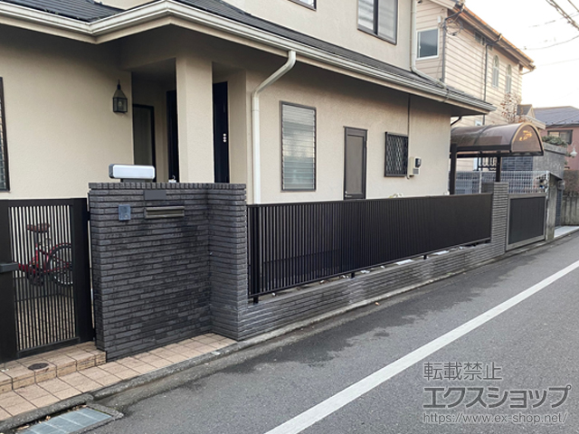東京都小金井市ののフェンス・柵 レジリアTK2型　フリー支柱タイプ 施工例