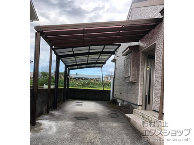 鹿児島県薩摩川内市ののテラス屋根 ソラリア F型 ビッグサイズ 単体 積雪〜20cm対応 施工例