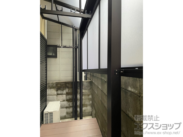 京都府京都市ののウッドデッキ マージウッドデッキ+独立式リウッドステップ2型 施工例