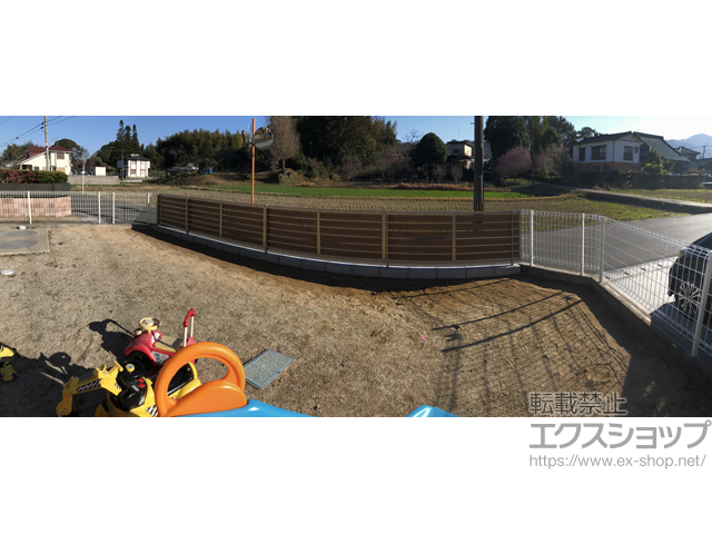 福岡県京都郡みやこ町ののフェンス・柵 ハイグリッドフェンスUF8型　フリーポールタイプ 施工例