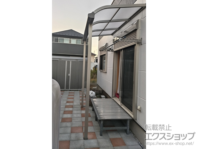 千葉県市原市ののテラス屋根 プレシオステラスII R型 テラスタイプ 単体 積雪〜20cm対応 施工例