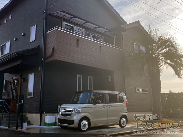 埼玉県川越市ののバルコニー・ベランダ屋根 ソラリア F型 屋根タイプ 単体 積雪〜20cm対応 施工例