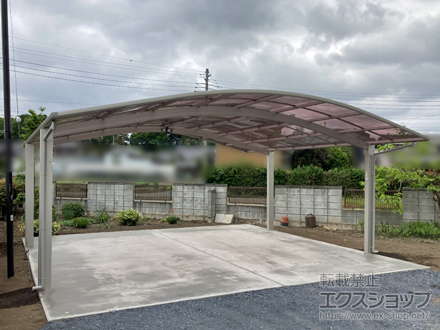 茨城県筑西市ののカーポート アリュース ツイン　積雪〜20cm対応 施工例