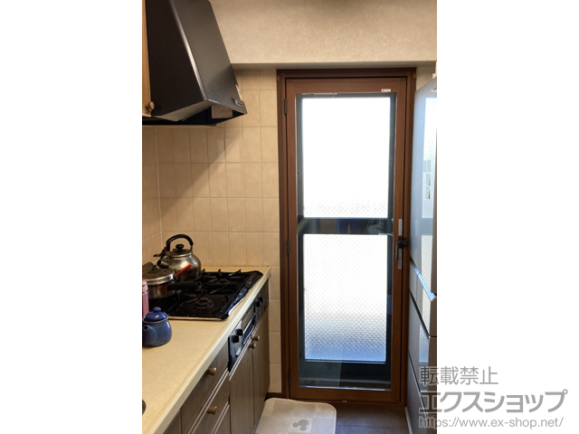 茨城県取手市のの二重窓（内窓） インプラス テラスドア 外観右吊元 施工例