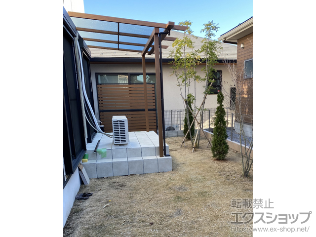 千葉県野田市ののテラス屋根 サザンテラス (パーゴラ仕様) テラスタイプ 単体　積雪〜20cm対応 施工例