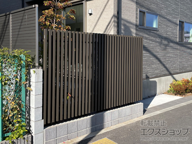 東京都狛江市ののフェンス・柵 プログコートフェンスF1型　フリーポールタイプ 施工例