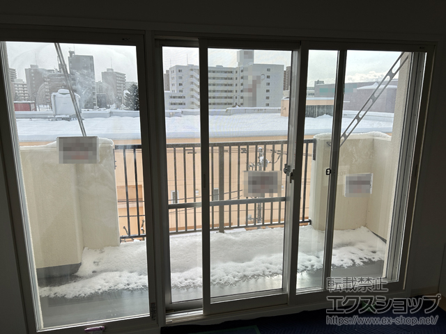 北海道札幌市のの二重窓（内窓） インプラス 引違い窓 2枚建+インプラス FIX窓 施工例