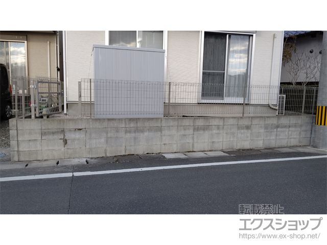 福岡県朝倉郡筑前町ののフェンス・柵 イーネットフェンス 3F型 自由柱施工 施工例