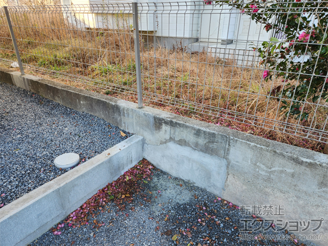 栃木県那須塩原市ののフェンス・柵 イーネットフェンス 3F型 自由柱施工 施工例