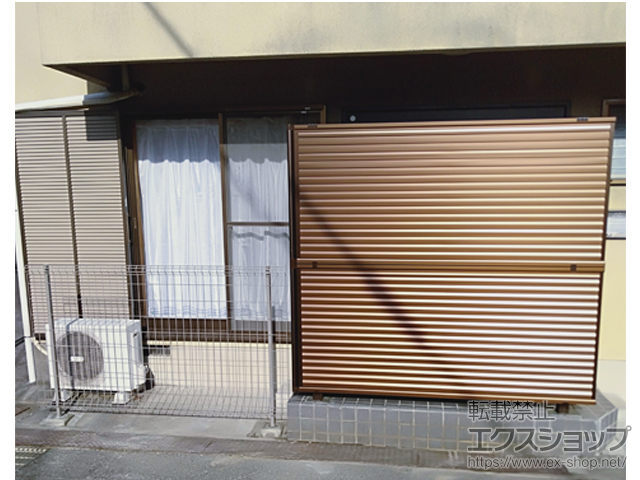 静岡県島田市ののフェンス・柵 イーネットフェンスA1F型 自由柱タイプ 施工例