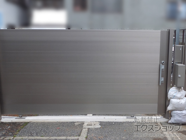 東京都江戸川区ののカーゲート、フェンス・柵、カーポート エススライドD型 片引き 35-16 施工例