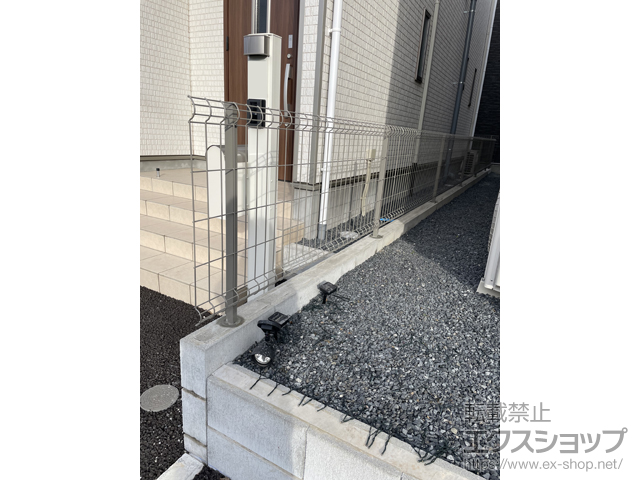 千葉県成田市ののフェンス・柵 イーネットフェンス 3F型 自由柱施工 施工例