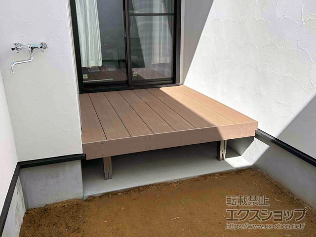 千葉県我孫子市ののウッドデッキ レストステージ 幕板納まり 施工例