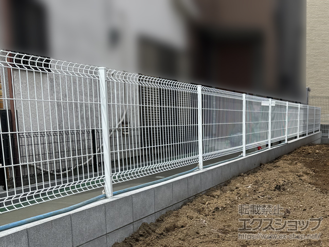 神奈川県川崎市ののフェンス・柵 イーネットフェンス 3F型　自由柱施工 施工例