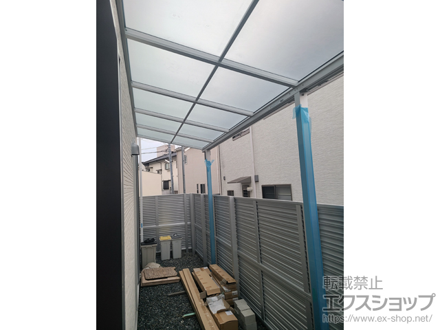 広島県廿日市市ののテラス屋根 ソラリア F型 テラスタイプ 連棟 積雪〜20cm対応 施工例