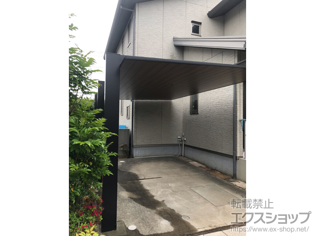 千葉県市原市ののカーポート カーポートSC 複合色 積雪〜20cm対応+カーポートライト 施工例