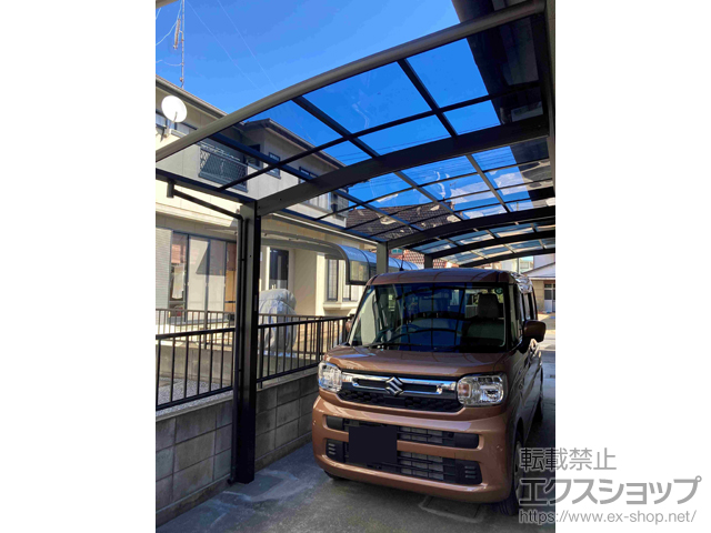 栃木県足利市ののカーポート プレシオスポート 積雪〜20cm対応 施工例