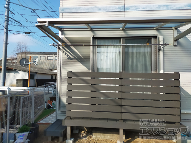 佐賀県佐賀市ののテラス屋根 ソラリア F型 ルーフタイプ 単体積雪〜20cm対応 施工例