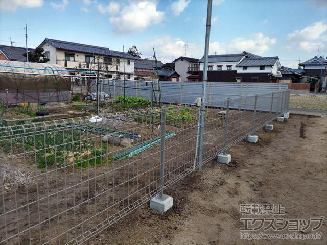 奈良県磯城郡田原本町ののフェンス・柵 イーネットフェンス 3F型 自由柱施工 施工例